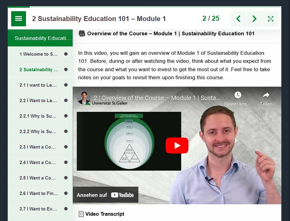 dghd 2025 Dr. Stefan T. Siegel Sustainability Education 101