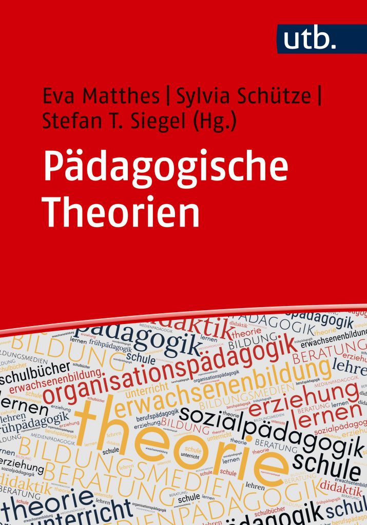 Research Matthes, Eva; Schütze, Sylvia; Siegel, Stefan T. (Hrsg.) (2025). Pädagogische Theorien. Klinkhardt. https://www.utb.de/doi/book/10.36198/9783838564944 | Rezension zum Band von Prof. Dr. Heiner Ulrich https://www.socialnet.de/rezensionen/33579.php | https://lbib.de/Paedagogische-Theorien-122695